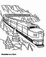 Train Coloring Pages Railroad Trains Steam Drawing Color Printable Car Curve Streamliner Freight Bullet Book Getdrawings Print sketch template