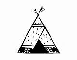 Teepee Tipi Template Coloring sketch template