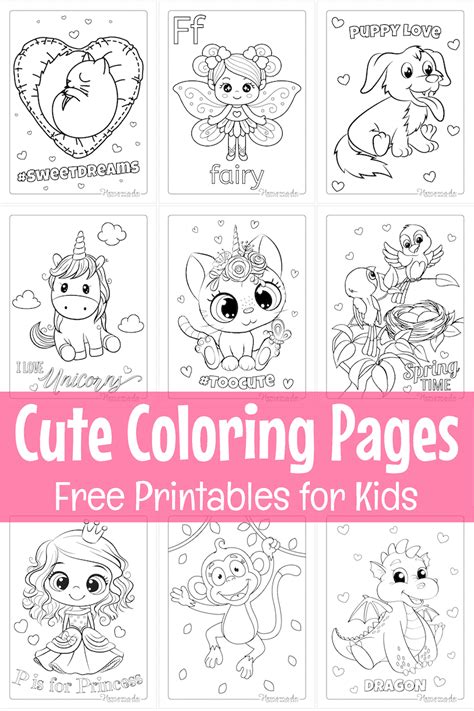 cute coloring pages kawaii printables  kids
