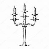 Illustration Vector Candelabra Stock Depositphotos sketch template