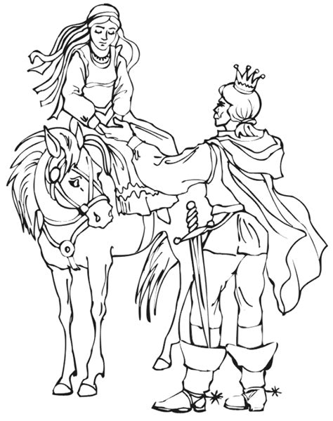 prince  princess happy colouring pages coloring home