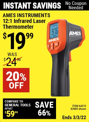 ames  infrared laser thermometer   harbor freight coupons