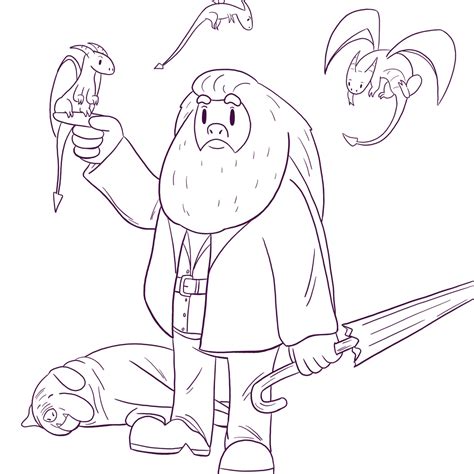 hagrid wknd wind  coloring page