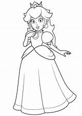 Toadstool Coloring Pages Getdrawings Princess sketch template