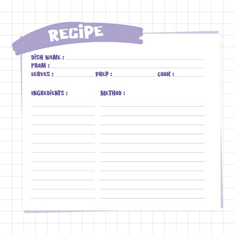 printable blank recipe pages printableecom