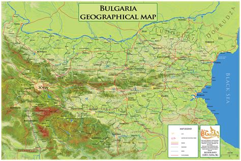 detailed geographic map  bulgaria bulgaria detailed geographic map