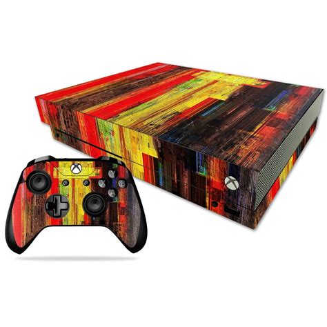 mightyskins skin  xbox   combo painted wood protective viny wrap easy  apply