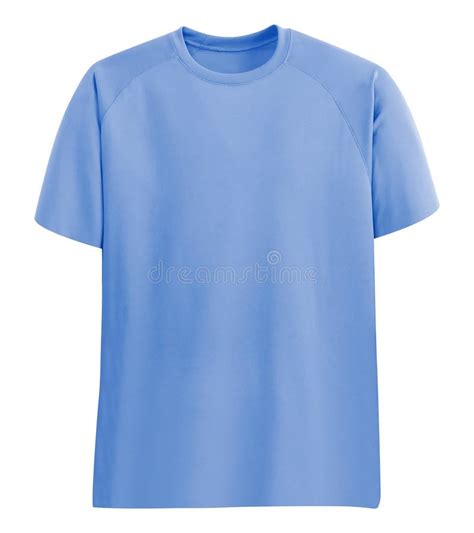 Blue Tshirt Isolated On White Stock Image Image Of Cotton Fashion