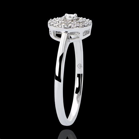 bague de fiancailles origine double halo  blanc  carats  diamants bijoux edenly