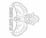 Nba Coloring Pages Logo Hawks Atlanta Sport Printable Info Online sketch template