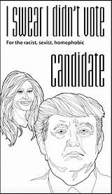 Coloring Donald Trump Adult Vote Digital Didn Etsy sketch template