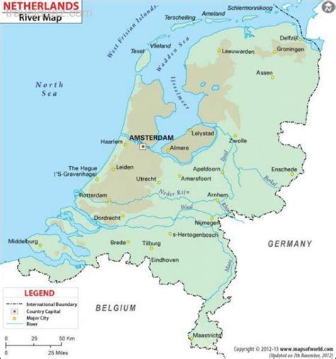 nederland rivier de kaart holland rivier de kaart west europa europa