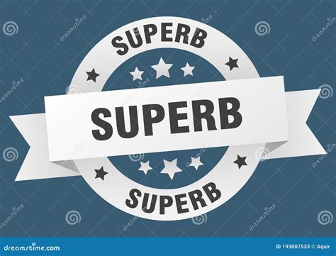 superb  ribbon isolated label superb sign stock vector illustration  origami price
