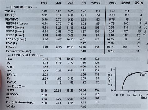 spirometry results    normal