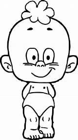 Coloring Boy Cartoon Baby Smile Pages Wecoloringpage sketch template