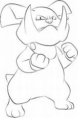 Pokemon Granbull sketch template