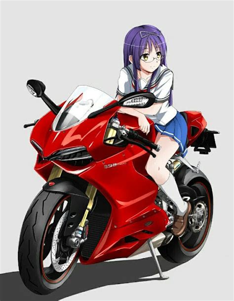 sexy anime girls and motorbikes animoe
