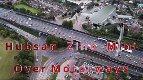 hubsan zino mini pro flight  motorways time lapse normal