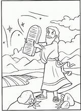 Moses Commandments Comandamenti Dieci Coloringhome Bestcoloringpagesforkids Tavole Legge Receiving Mosè Della sketch template