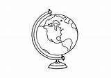 Globe Coloring Large sketch template