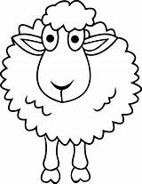 Sheep Simple Drawing Coloring Clipartmag sketch template