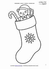 Christmas Coloring Stockings Pages sketch template
