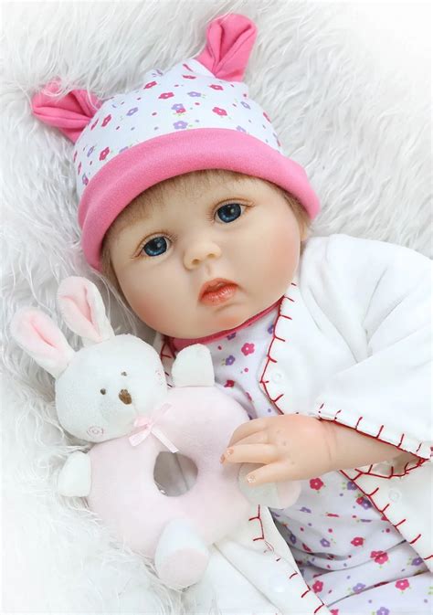 design cm soft silicone reborn baby doll root mohair doll