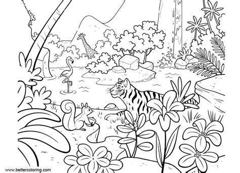 jungle coloring pages  printable coloring pages