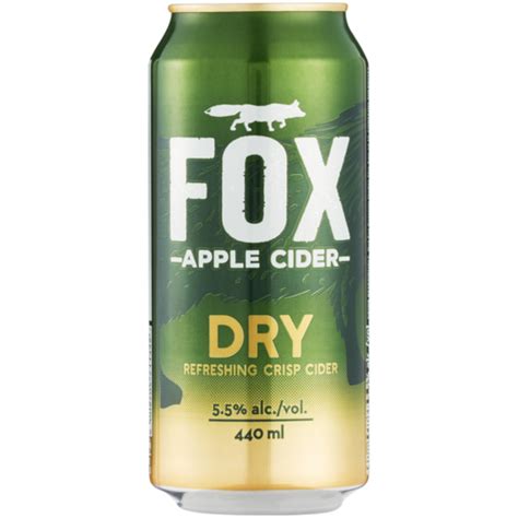 Fox Dry Apple Cider Can 440ml Cider Beer And Cider Drinks Shoprite Za