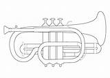 Trumpet Coloring Large Pages Edupics sketch template