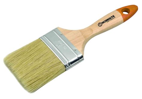 worksite   paint brush  solid wooden handles designed