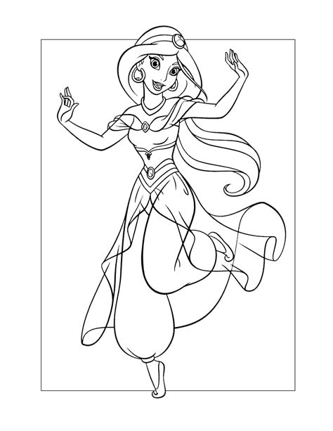 princess jasmine coloring pages printable coloring pages