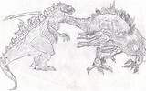Zilla Godzilla Vs Pages Coloring Deviantart Template Sketch sketch template