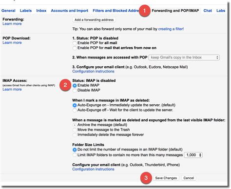 setting  google gmail postbox support