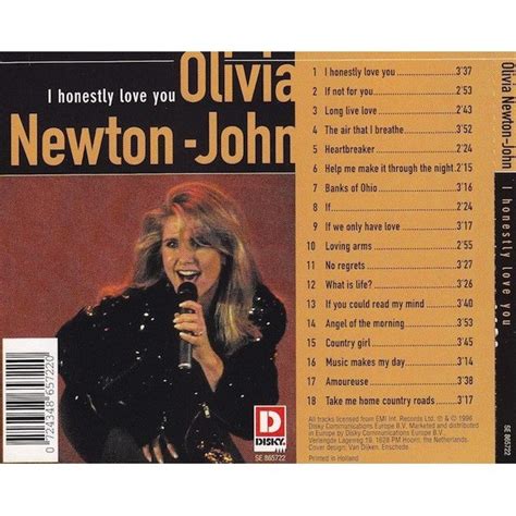 18 Great Hits I Honestly Love You By Olivia Newton John Cd With