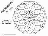 Multiplication Mosaics Maths Worksheets Sheets sketch template