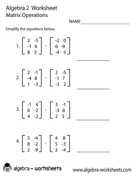 matrices word problems worksheet worksheet