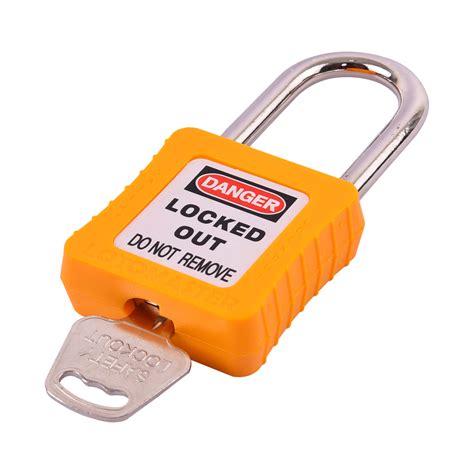 safety lockout padlocks  master keyed mm yellow lotomaster