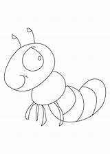 Coloring Crawling Ant sketch template