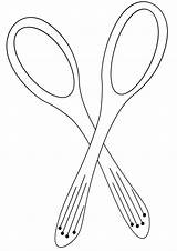 Spoon Coloring Pages Print sketch template