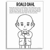 Roald Dahl Coloring Pages Author Library Informational Famous Craft Text Characters Template sketch template