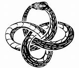Ouroboros Serpent Midgard Snakes Hiclipart sketch template