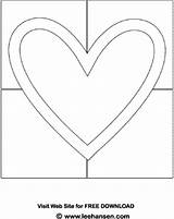 Heart Coloring Quilt Block Valentine Printable Pattern Link Pdf Format Open Size Click Pages sketch template