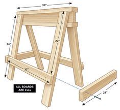 folding sawhorse  shelf plans woodworkingplans woodworking projets de menuiserie faciles