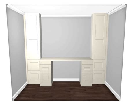 build  desk  ikea sektion cabinets  room challenge