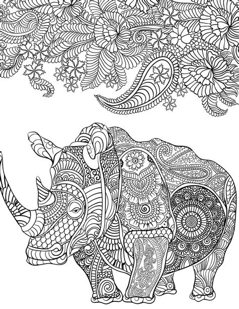pin  adult coloring animals