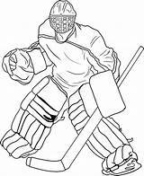 Coloring Hockey Pages Player Goalie Boston Sports Goal Print Drawing Keeper Printable Bruins Stick Celtics Players Nhl Color Pro Kids sketch template