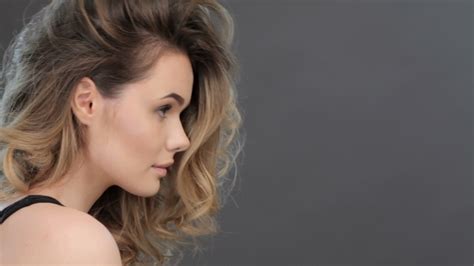 side view  girls face stock footage videohive