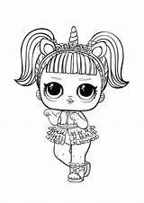 Coloring Pages Lol Dolls Omg Unicorn Printable Colouring Emoji Kids Kitty Hello Licorne Print Surprise Baby Popular sketch template