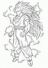 Goku Coloring Super Pages Saiyan Dragon Ball Kid Power God Printable Color Colouring Print Popular Para Characters Kidsdrawing Colorear Template sketch template